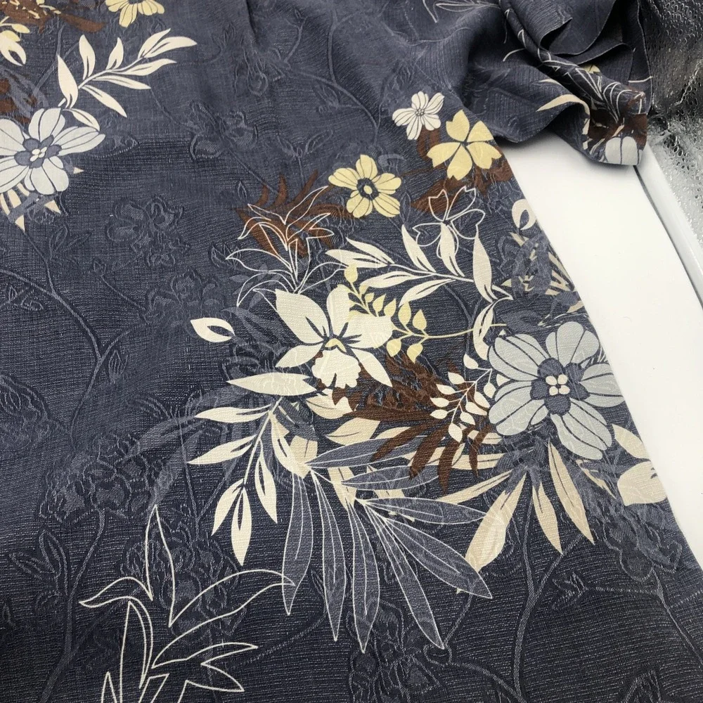 Tommy Bahama Silk Shirt Men's XXL‎ Floral Palm Hawaiian Tropical Short Sleeve
